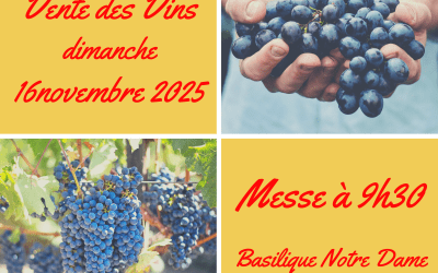 dimanche 16 novembre à 9h30 : messe de la vente des vins