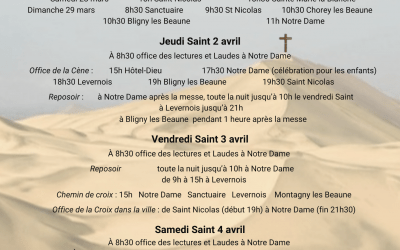 Semaine Sainte et Pâques 2026 : horaires des messes
